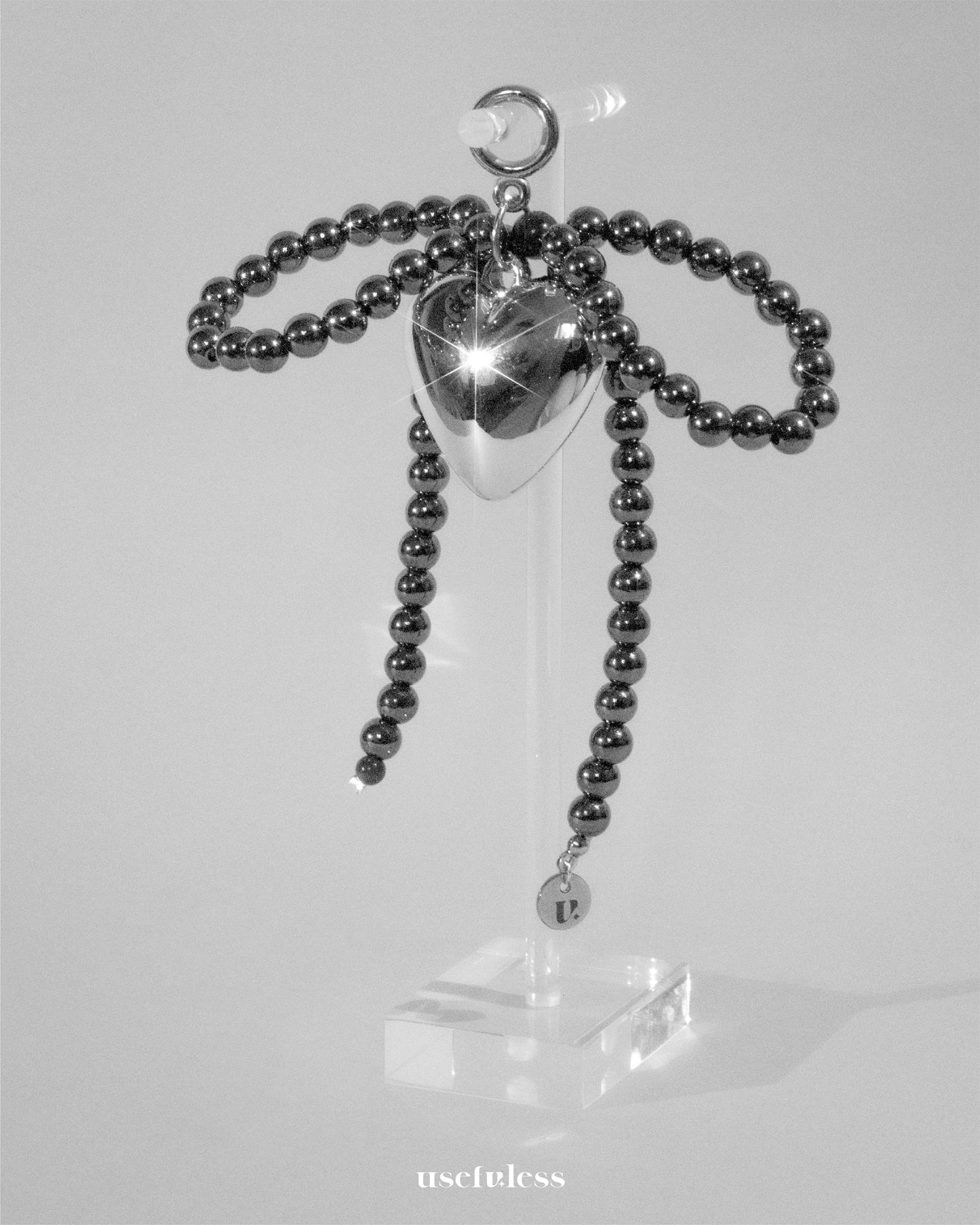 Noir Elegance Ribbon Charm