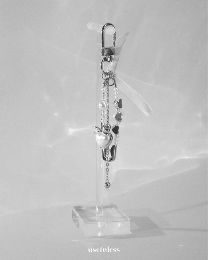 Pearl Heart Keychain
