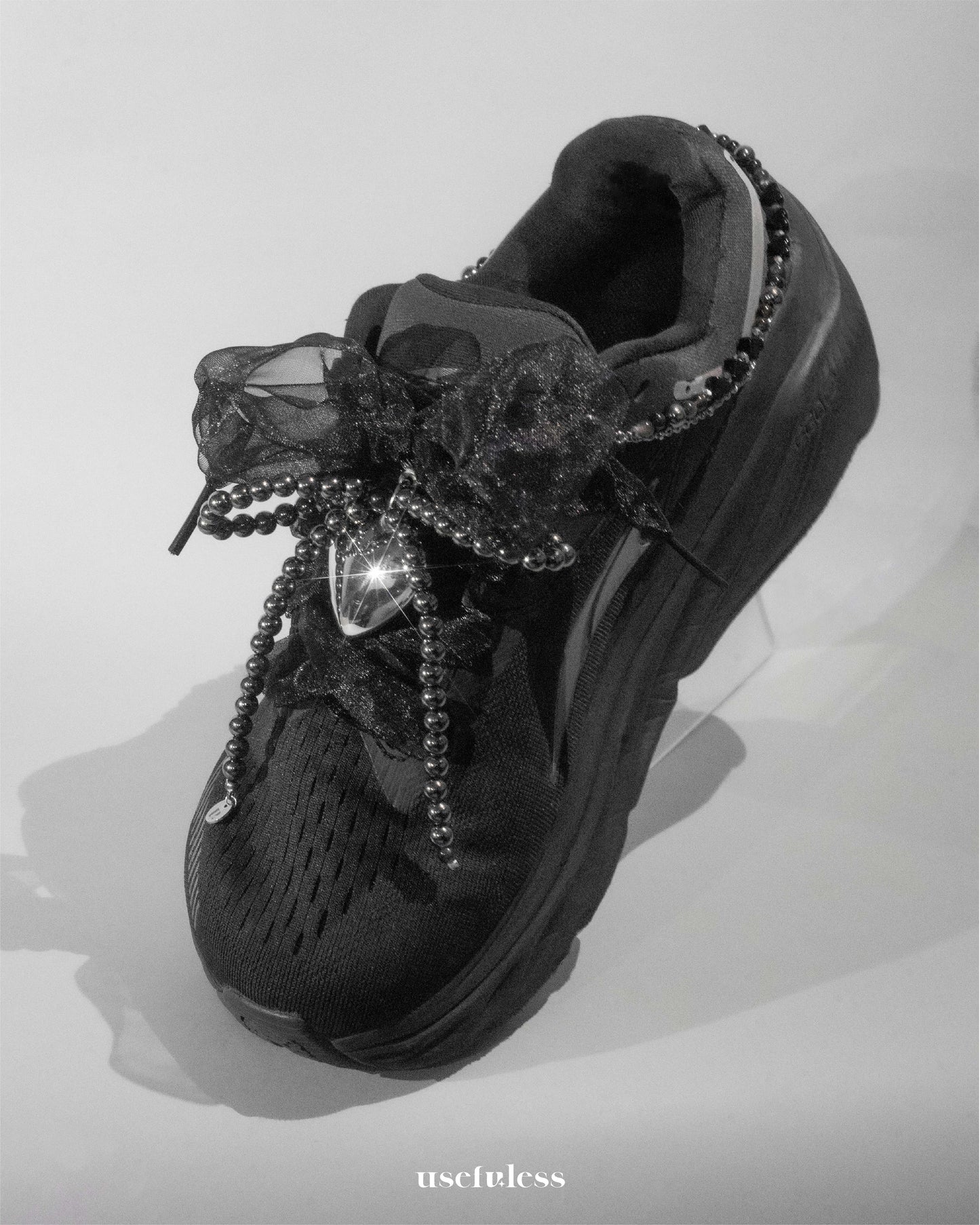 Noir Elegance Ribbon Charm