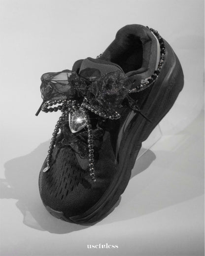 Noir Elegance Ribbon Charm