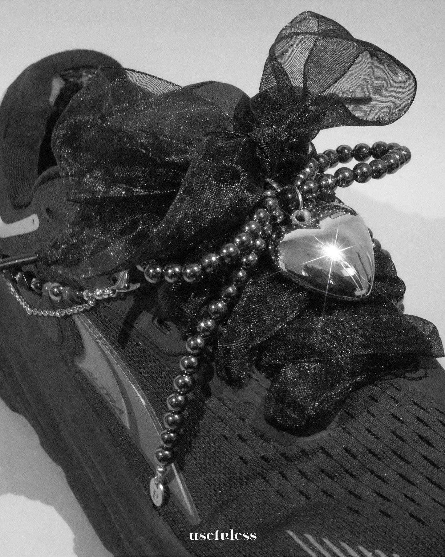 Noir Elegance Ribbon Charm