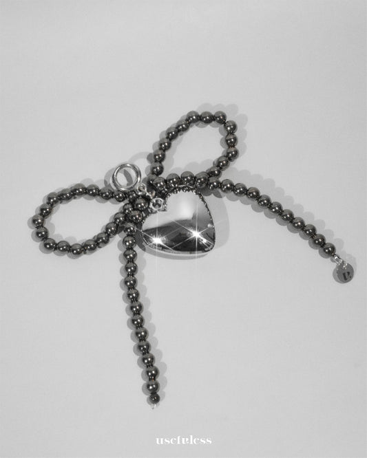 Noir Elegance Ribbon Charm